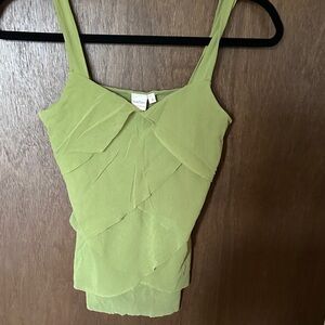 Sweet Pea-  Lime Green Layered Camisole